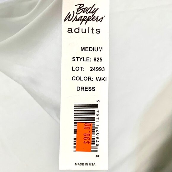 Body Wrappers Praise Dance Dress M White Green Praise Liturgical Worship White - Picture 8 of 12